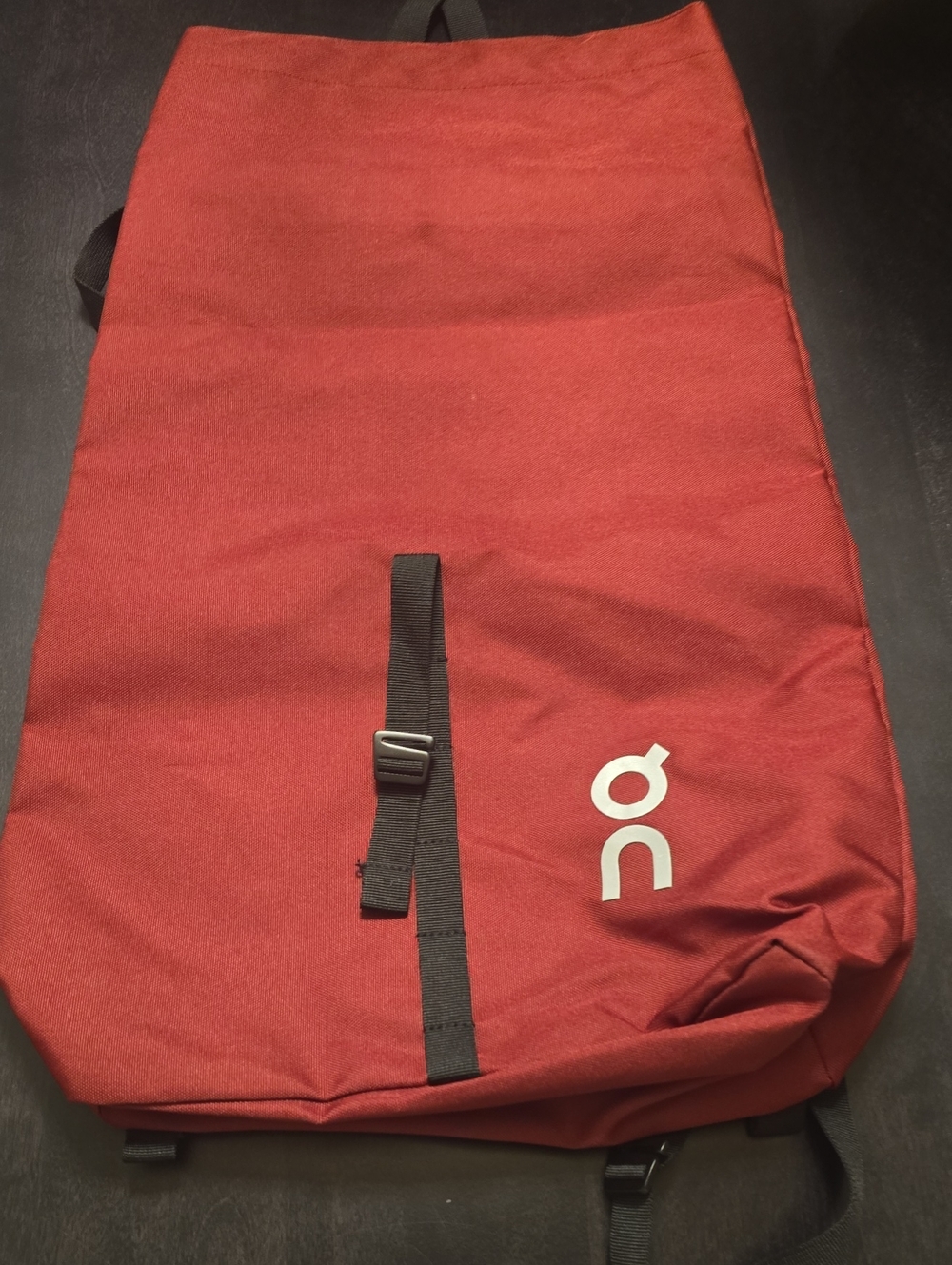 On Running Men’s Red Canvas Backpack with Black Straps